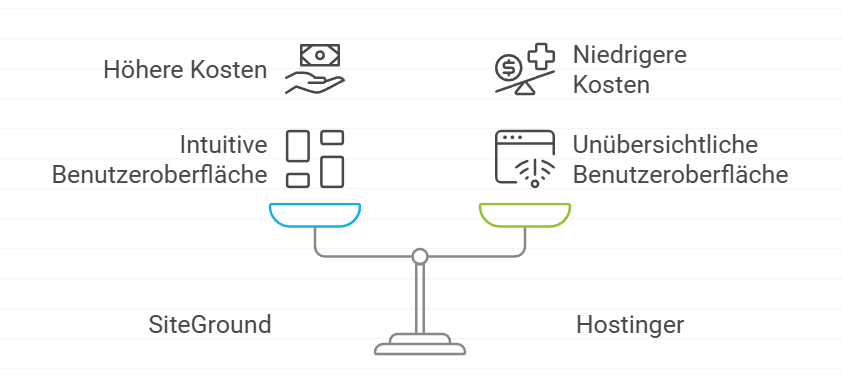 Vergleich SiteGround und Hostinger